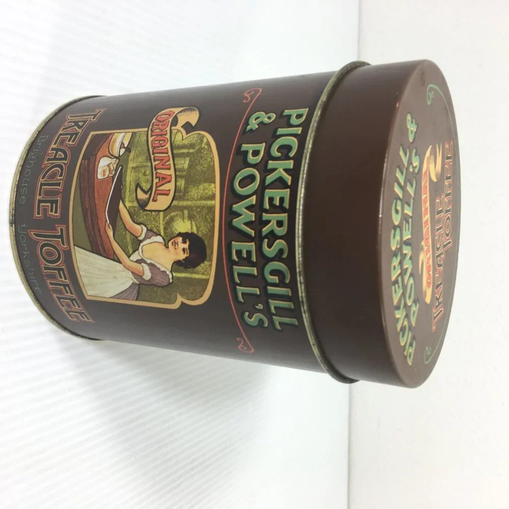 Pickersgill‎ & Powells Treacle Toffee Tin Can Collectible Kitchen Decor Brown